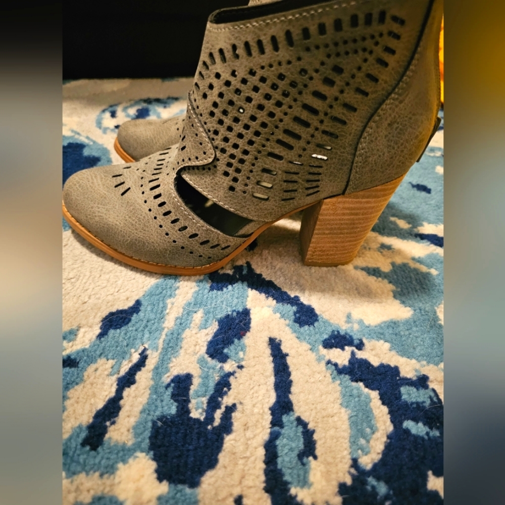 Heeled Booties with cutouts, NWT